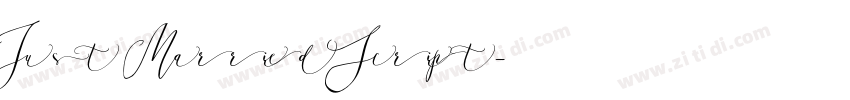 Just Married Script字体转换